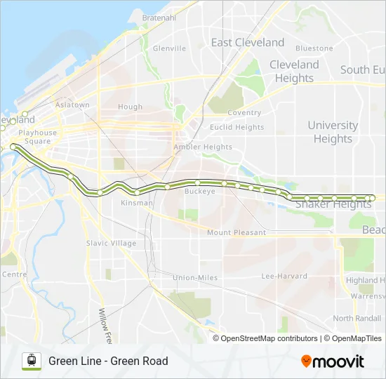 GREEN LINE Light Rail Line Map