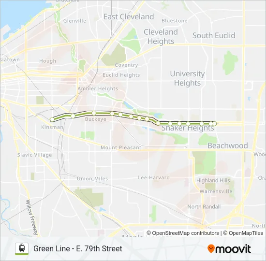 GREEN LINE Light Rail Line Map