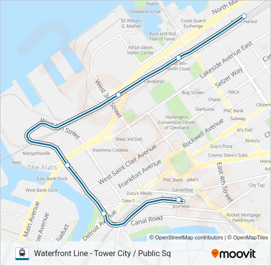 WATERFRONT LINE Light Rail Line Map