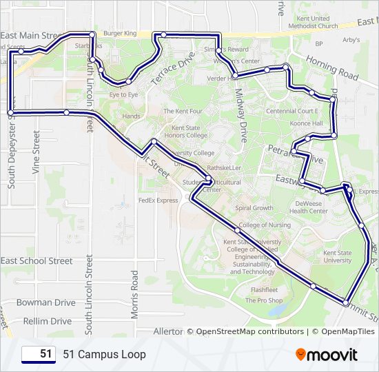 51 Route: Schedules, Stops & Maps - 51 Campus Loop (Updated)