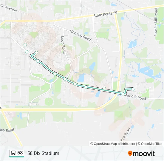 58 Bus Line Map