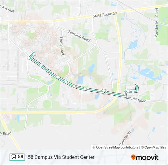 58 Bus Line Map