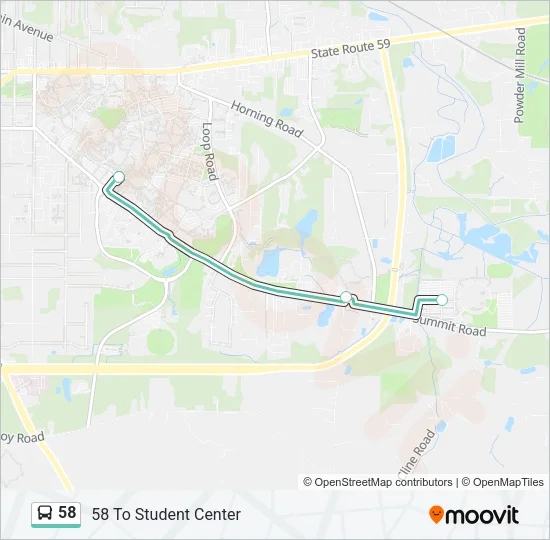 58 Bus Line Map