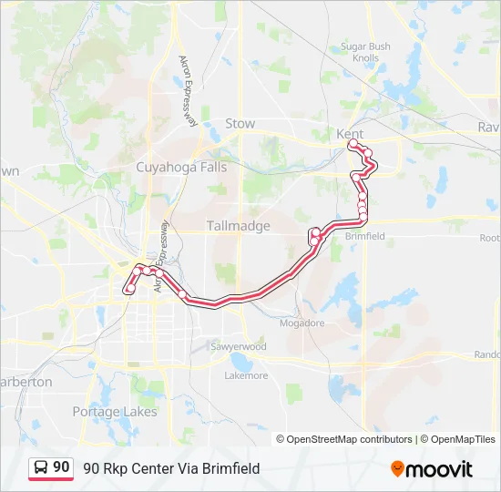 90 Bus Line Map