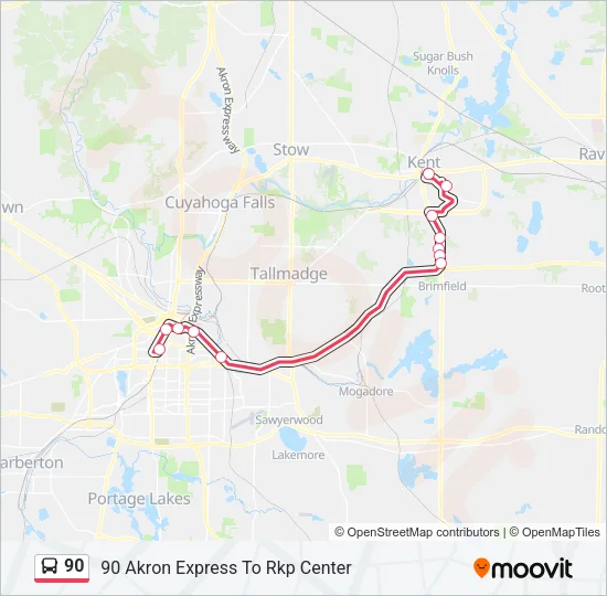 90 Bus Line Map