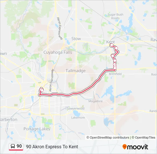 90 Bus Line Map