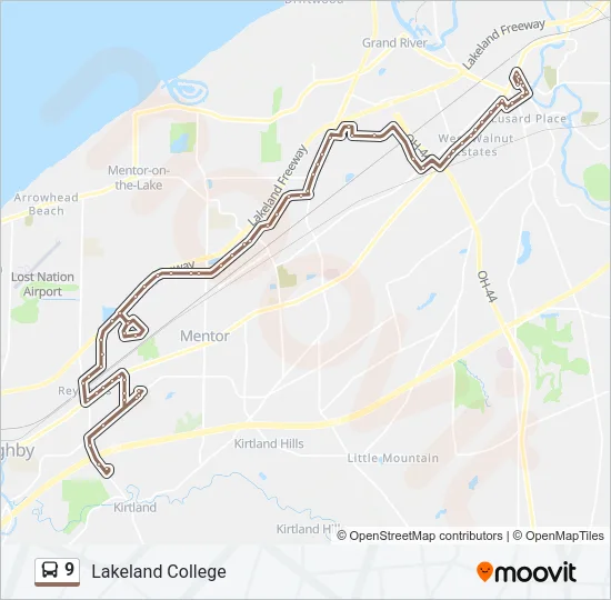 9 Bus Line Map