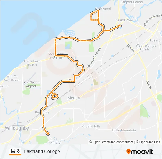 8 Bus Line Map