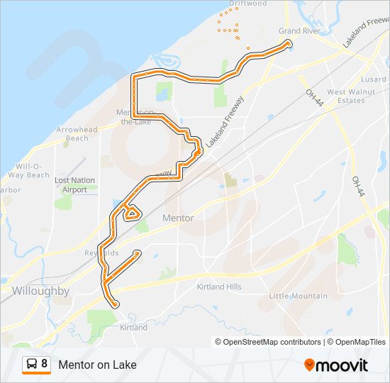 8 Bus Line Map