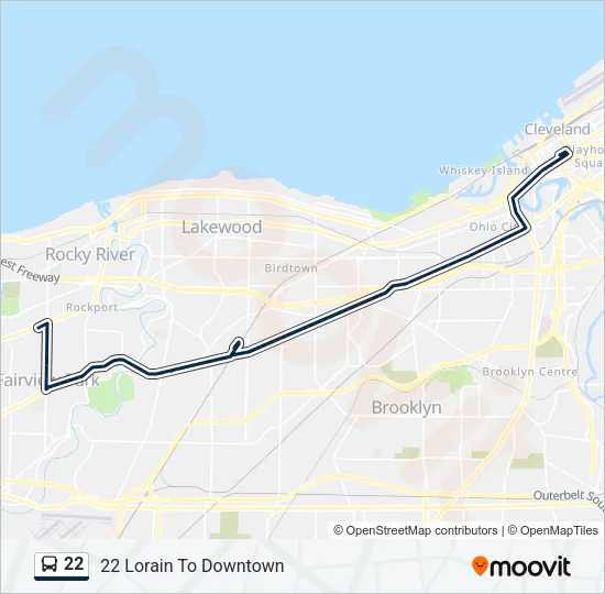 22 Bus Line Map