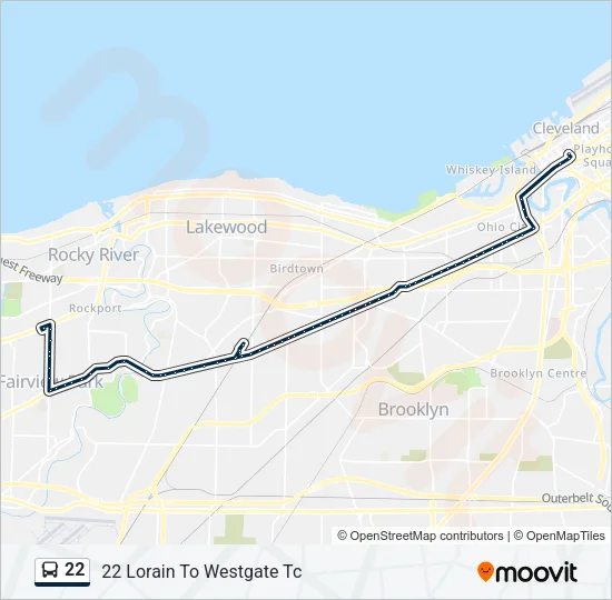 22 Bus Line Map