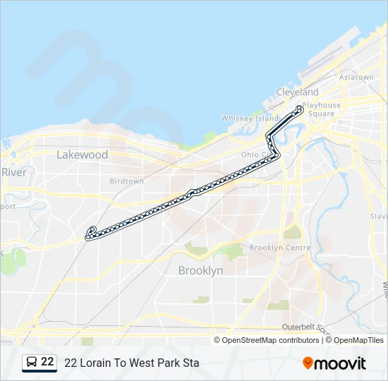 22 Bus Line Map