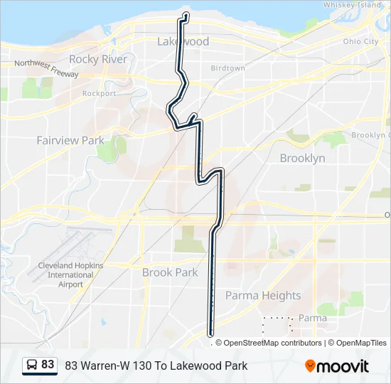 83 Bus Line Map