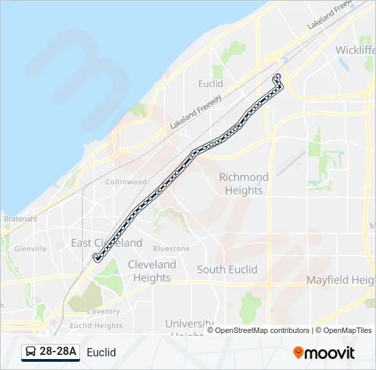 28-28A Bus Line Map