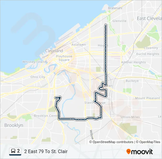 2 Bus Line Map