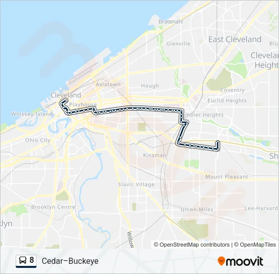 8 Bus Line Map
