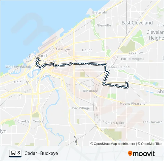 8 Bus Line Map