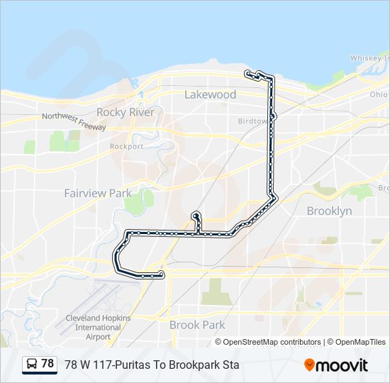 Mapa de 78 de autobús