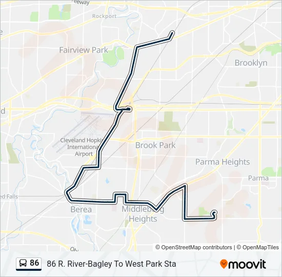 86 Bus Line Map