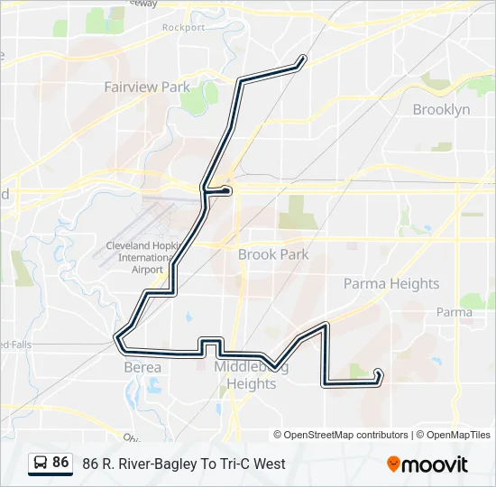 86 Bus Line Map