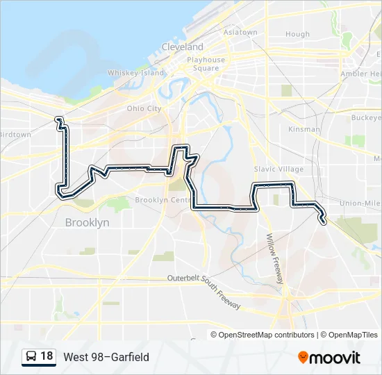 18 Bus Line Map