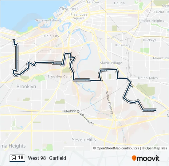 18 Bus Line Map