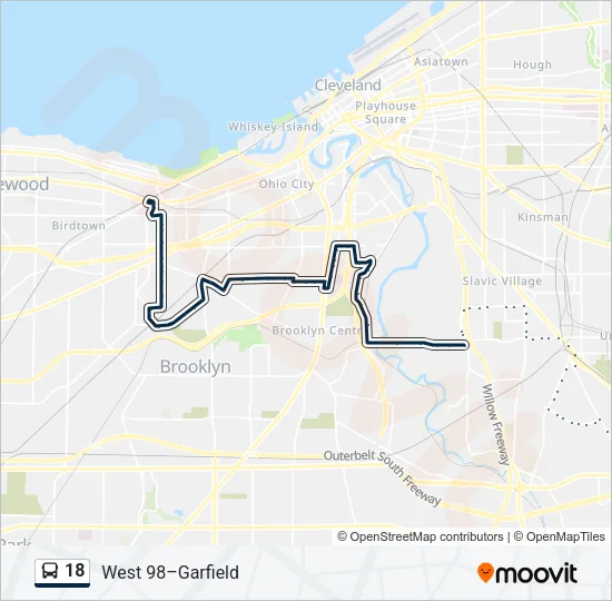 18 Bus Line Map