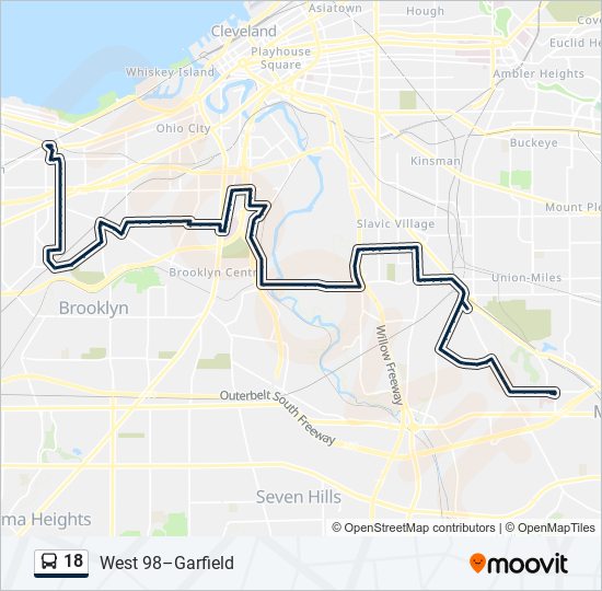 18 bus Line Map