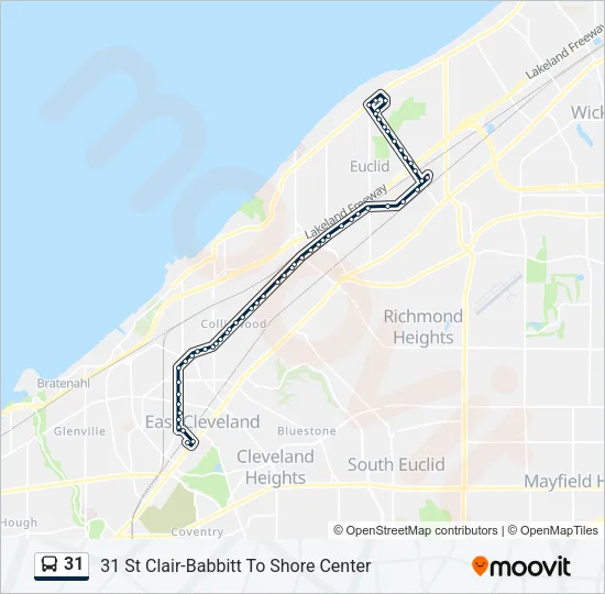 31 Bus Line Map