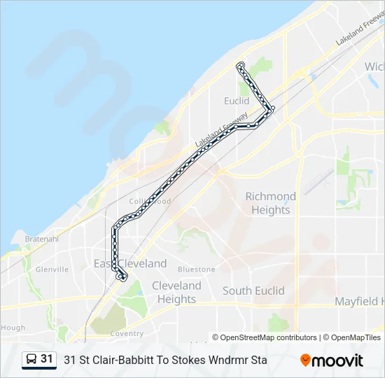 31 Bus Line Map