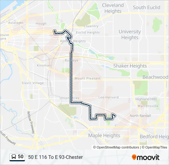50 Bus Line Map