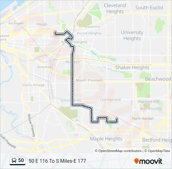 50 Bus Line Map