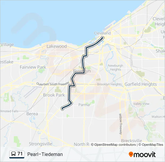 71 Bus Line Map