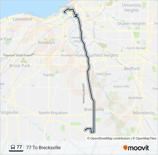 77 Bus Line Map
