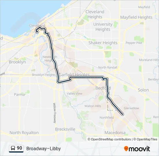 90 Bus Line Map