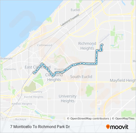 7-7A bus Line Map