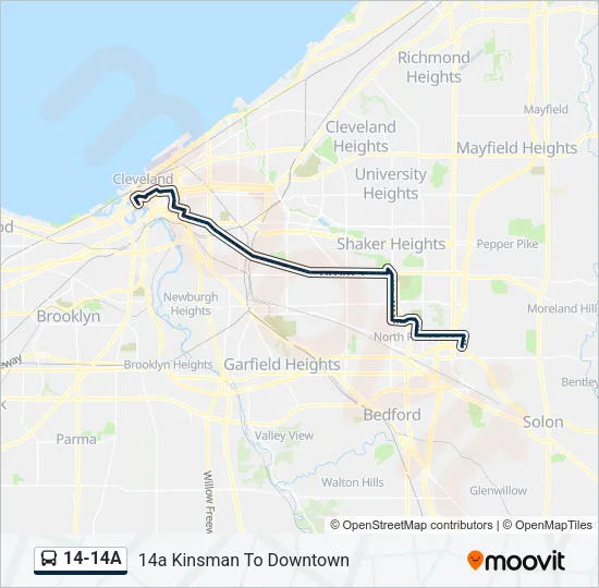 14-14A Bus Line Map
