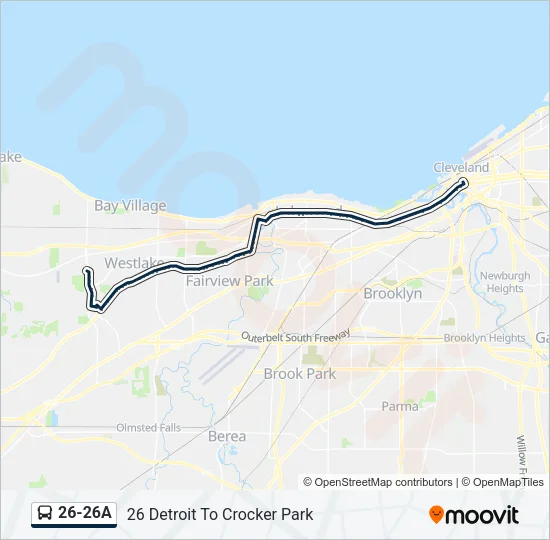 26-26A Bus Line Map