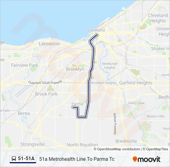 51-51A Bus Line Map