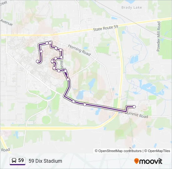 59 Bus Line Map
