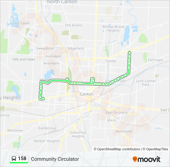 158 Bus Line Map