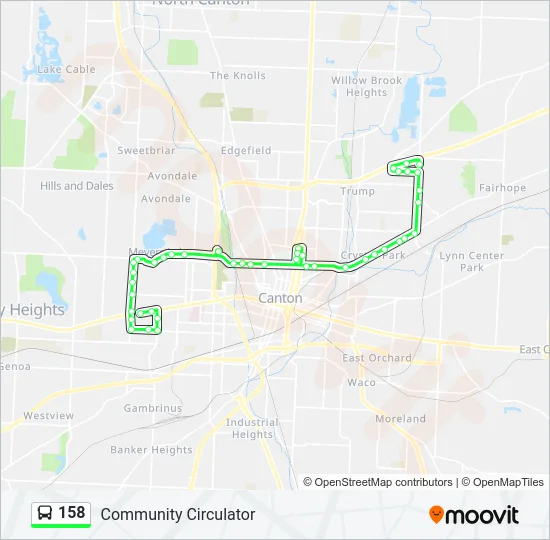158 Bus Line Map