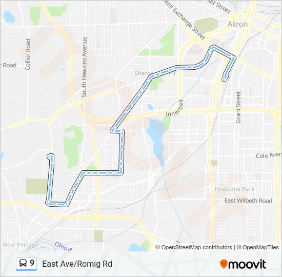 9 Bus Line Map