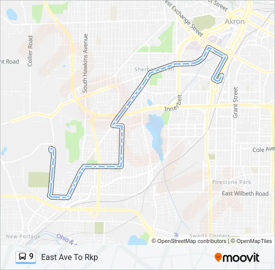 9 Bus Line Map