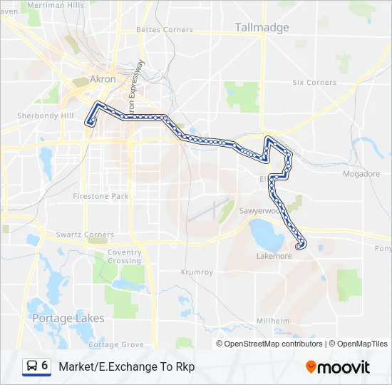 6 Bus Line Map