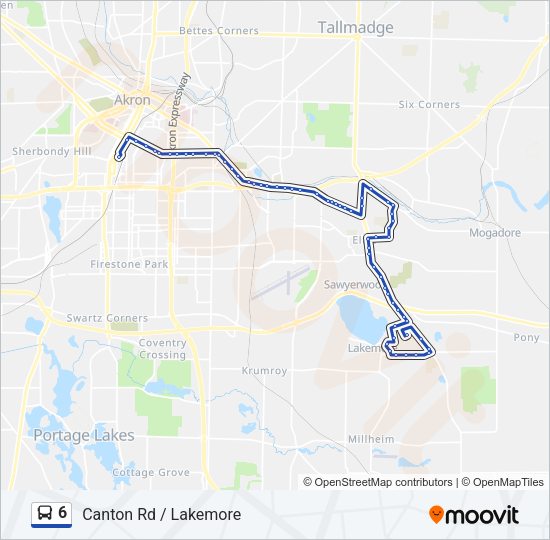 6 Bus Line Map