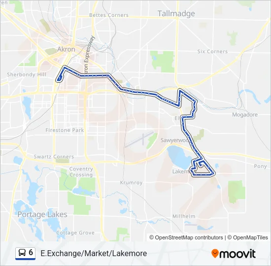 6 Bus Line Map