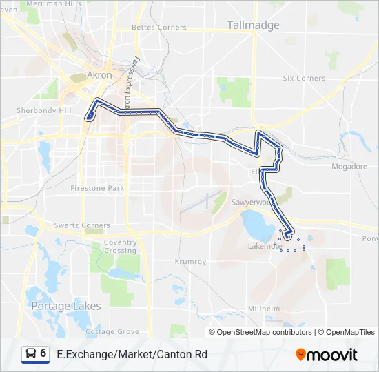 6 Bus Line Map