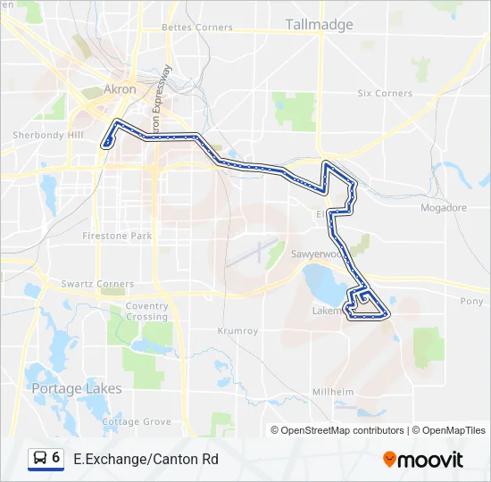 6 Bus Line Map