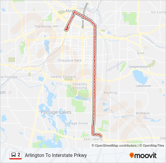 2 Bus Line Map
